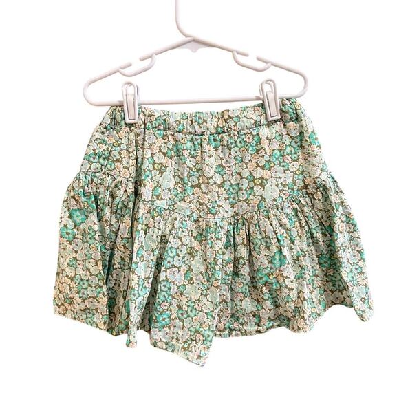 Peek Green Floral Bubble Hem Shorts, VGUC, Sz M (8) (8C) - Picture 2 of 5